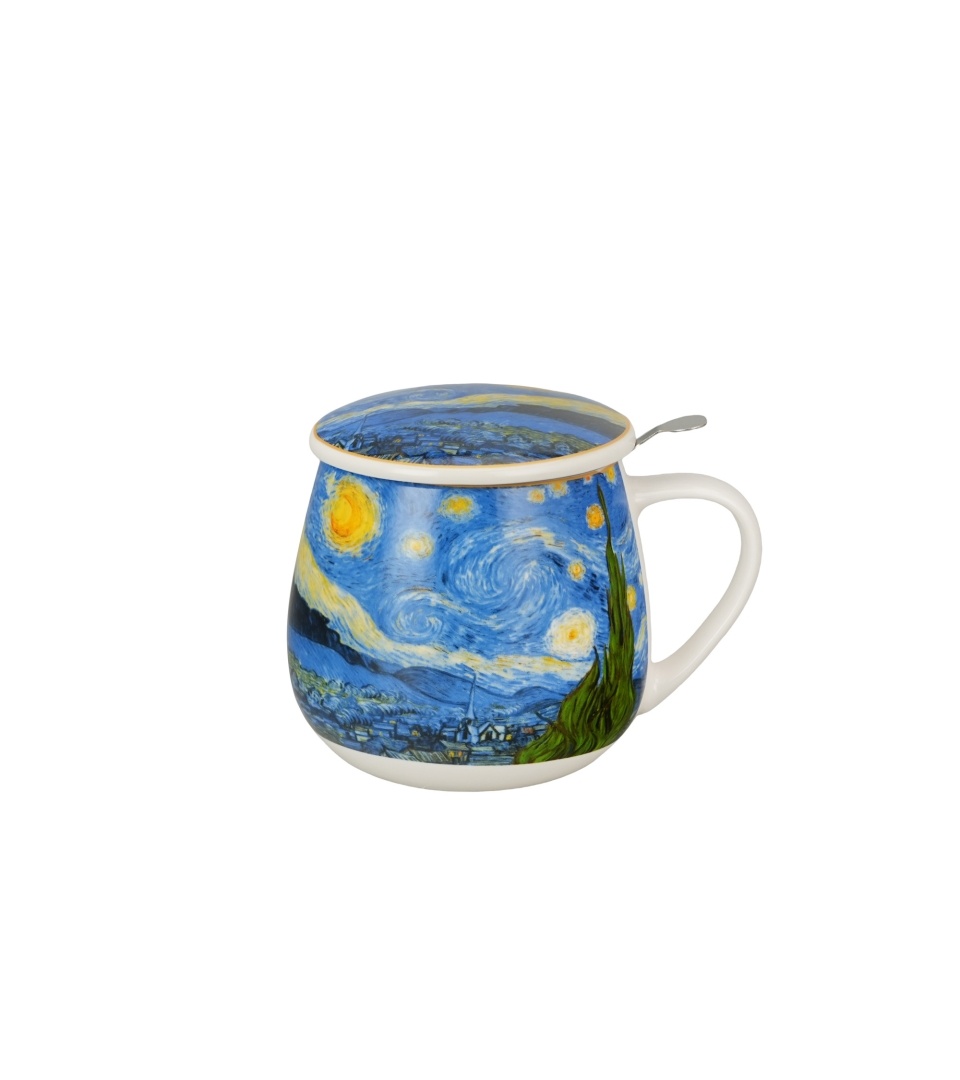 Cana cu infuzor si capac, 430 ml, Starry Night - imagine 3