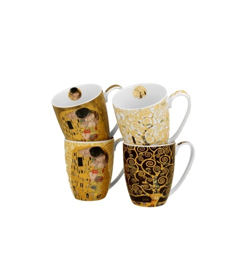 Set 4 cani 350ml inspirate din operele lui G. Klimt