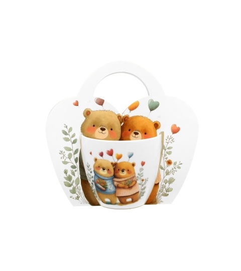 Cana cu suport carton, 460ml, Bears 2