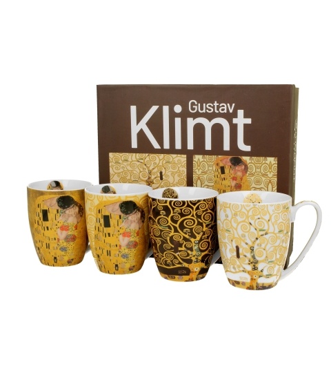 Set 4 cani 350ml inspirate din operele lui G. Klimt - 2 | YEO
