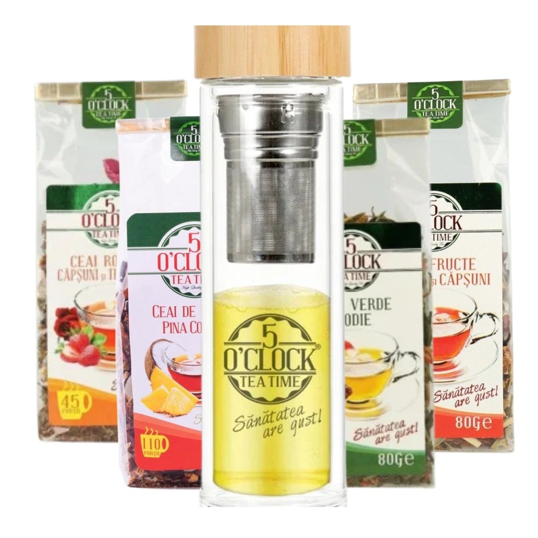 Summer Sips Kit (2 ceaiuri de fructe, 1 ceai Rooibos, 1 ceai Verde si Sticla ZenBrew)