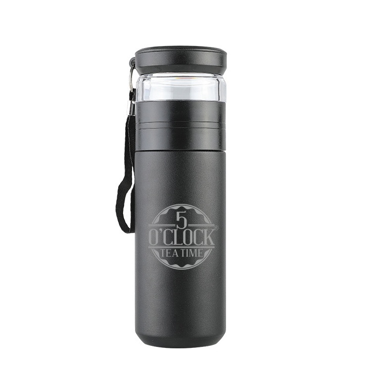 Brew2Go Thermos cu infuzor 5 O\'Clock Tea (420ml) - NEGRU