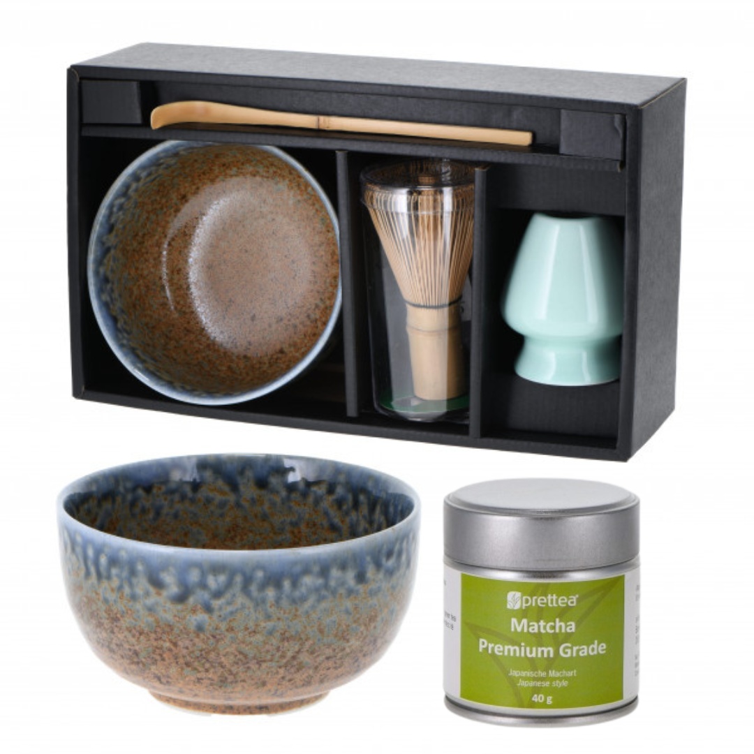 Matcha Lover Gift (Matcha Set \'Daidaiiro\' 4 piese + Ceai Infuzie China Matcha Premium 40g)