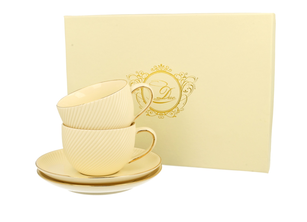 Set 2 cesti cu farfurii portelan 220ml ICE CREAM - imagine 3