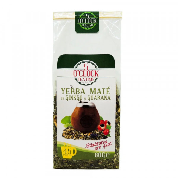 5 O' Clock Tea Mate Cu Ginkgo si Guarana 80g