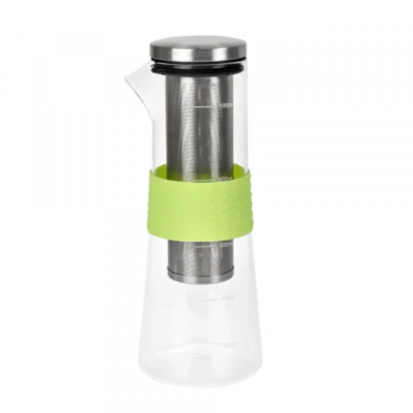 Carafa sticla cu infuzor metalic, 1000ml, Linea