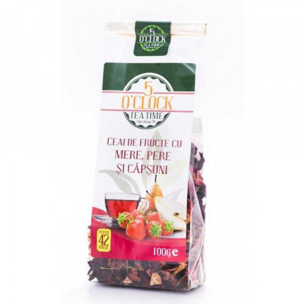 5 O' Clock Tea Mere, Pere si Capsuni 100g