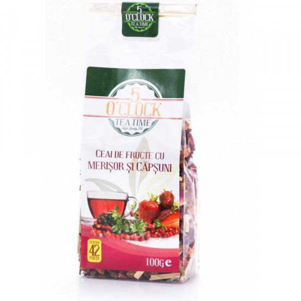 5 O' Clock Tea Merisor si Capsuni 100g