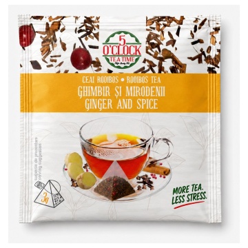 5 O'Clock Rooibos Ghimbir & Mirodenii – 10 plicuri piramidă