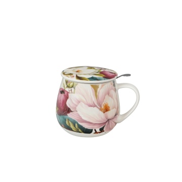 Cana cu infuzor si capac, 430 ml, model magnolii MAGNOLIAS - Img 2