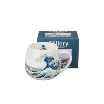 Cana din portelan 430 ml, Great Wave - K. Hokusai - Img 2
