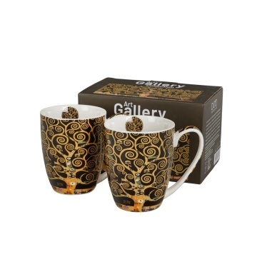 Set 2 Cani 360ml Tree of Life Brown - G.Klimt