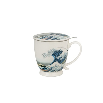 Cana cu infuzor si capac, 510 ml, Great Wave - K. Hokusai, Art Gallery Collection - Img 3