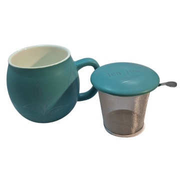 Moment Teal, Cană din ceramică 350 ml cu infuzor din inox - Img 2