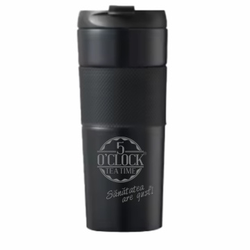 Pahar termos TermoTea Press Black 500 ml 5 O'Clock Tea