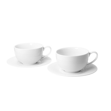 Set 2 Cesti si Farfurii Portelan 250ml DIAMOND - Img 2