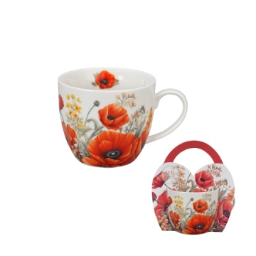 Cana cu suport carton, 460ml, Poppies - Img 3