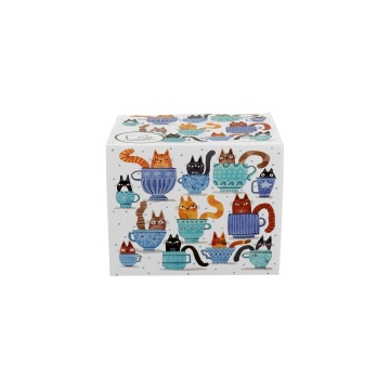Cana din portelan 430 ml, model pisici in cesti, World Teacup Cats - Img 3