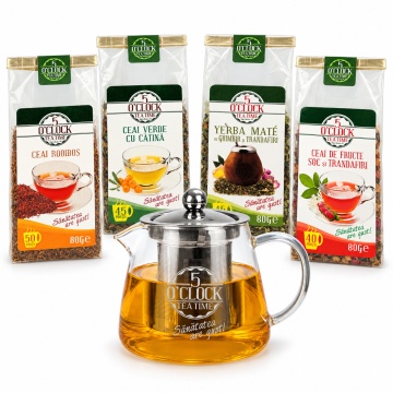 Imunitate de Toamnă – Ceainic rotund 400 ml și 4 ceaiuri pentru sezonul rece