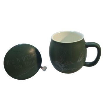Moment Verde, Cană din ceramică cu infuzor, 350 ml - Img 3
