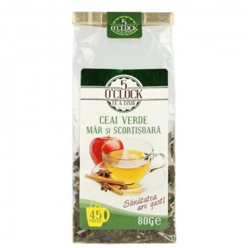 5 O' Clock Tea Ceai Verde cu Mar si Scortisoara 80g