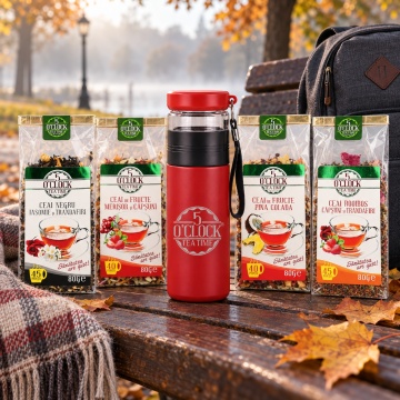 Brew2Go Warm Commute – Termos cu infuzor 420 ml și 4 ceaiuri de fructe - Img 2