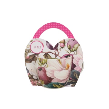 Cana din portelan 460 ml, model magnolii, MAGNOLIAS - Img 2