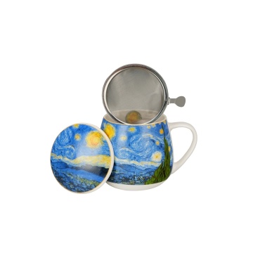 Cana cu infuzor si capac, 430 ml, Starry Night - Img 2