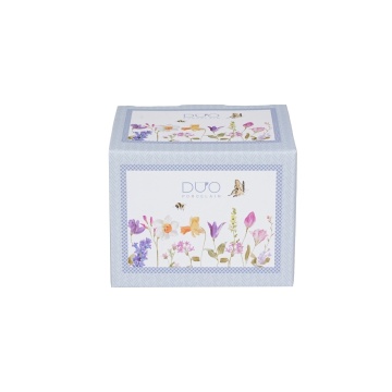 Cana din portelan 430 ml, model flori de camp si albine, MAY - Img 3