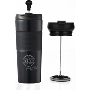 Pahar termos TermoTea Press Black 500 ml 5 O'Clock Tea - Img 2