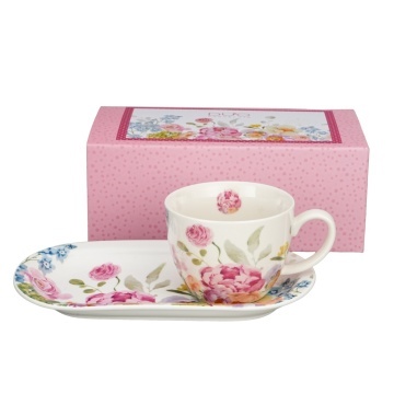 Set Ceasca si Farfurie Breakfast 450ml JUNE