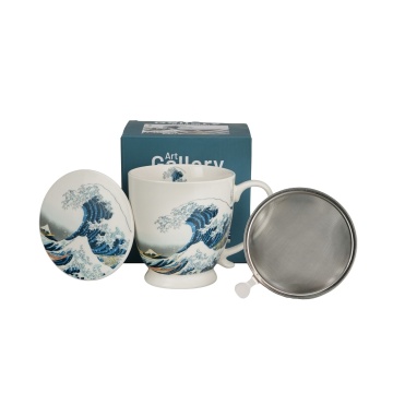 Cana cu infuzor si capac, 510 ml, Great Wave - K. Hokusai, Art Gallery Collection