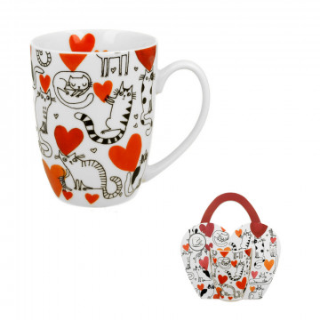 Cana 350ml HEARTS CATS - Img 3