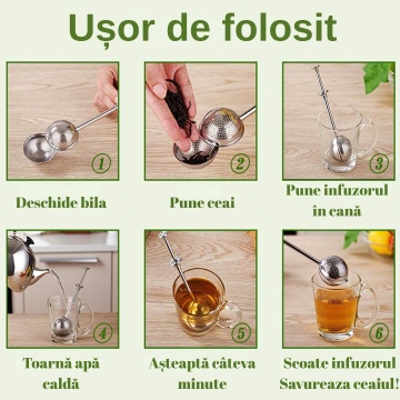 Infuzor inox PUSH 5 O'Clock Tea - Img 4
