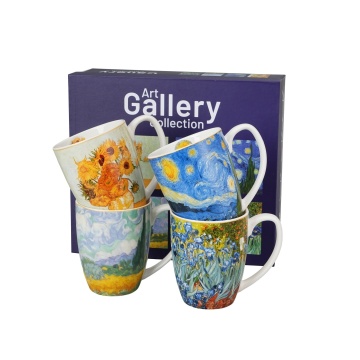 Set 4 cani din portelan 360 ml, Vincent van Gogh, Art Gallery Collection