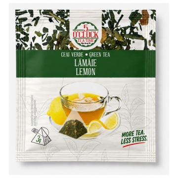 5 O'Clock Verde Lămâie – 10 plicuri piramidă