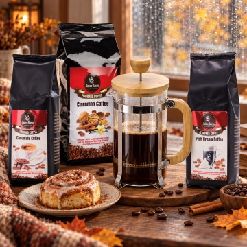 Coffee Break de Toamnă – French Press 600 ml și 3 cafele cu arome - Img 2