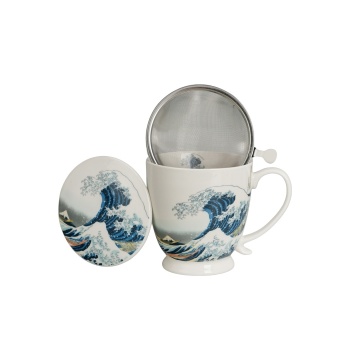 Cana cu infuzor si capac, 510 ml, Great Wave - K. Hokusai, Art Gallery Collection - Img 2