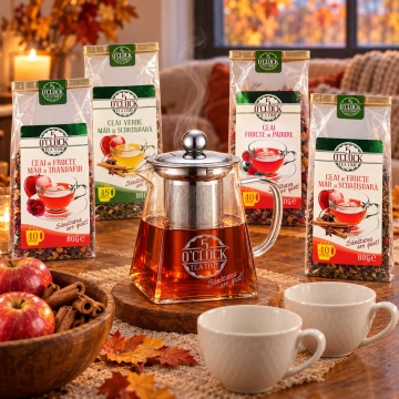 Autumn Spice Family – Ceainic pătrat 650 ml și 4 ceaiuri de toamnă - Img 2