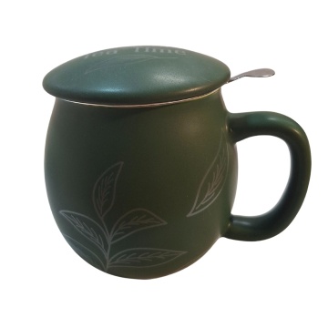 Moment Verde, Cană din ceramică cu infuzor, 350 ml - Img 2