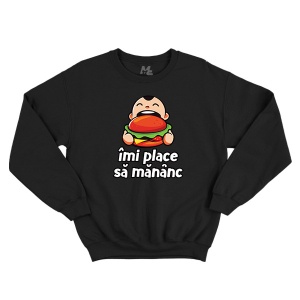 Hanorac fara gluga Imi Place Sa Mananc V1