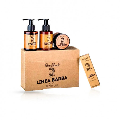 Set Cadou Renee Blanche pentru barba - Set 4 ( ceara , sampon , balsam ,ulei )