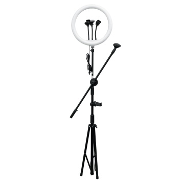 Lampa circulara, Led M-36, telecomanda selfie, 3 moduri de lumina, suport telefon, trepied 2,1m