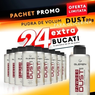 Pachet promo - GLEMEN - Pudra de volum - Dust - 24 + 24 GRATIS