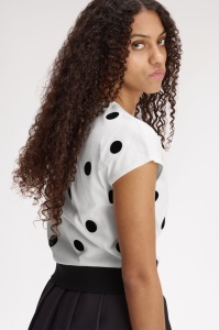 FRED PERRY SG3107 129 FLOCKED MAJICA WHITE