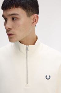 FRED PERRY M3574 46A HALF ZIP DUKS ECRUT