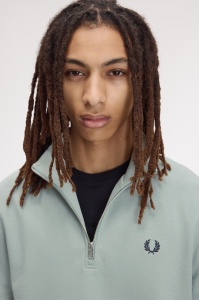 FRED PERRY M3574 71C HALF ZIP DUKS SBLUE