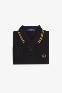 FRED PERRY M3636 S77 LONG MAJICA BLACKSS