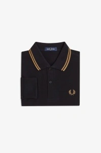 FRED PERRY M3636 S77 LONG MAJICA BLACKSS
