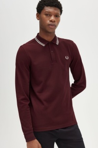 FRED PERRY M3636 597 LONG MAJICA OXBLOOD